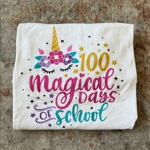 Custom 100 Day’s Of School White T-Shirt with Colorful Design